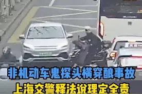 非机动车鬼探头酿事故，上海交警释法说理定其全责。 #上海普陀杨吉教科书式执法  #上海普陀杨吉新警带教工作室 #教科书式执法视频封面