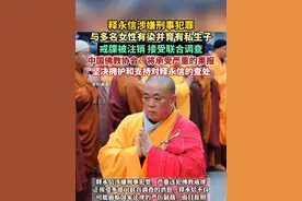 释永信涉嫌刑事犯罪，与多名女性有染并育有私生子，戒牒被注销，接受联合调查，中国佛教协会：将承受严重的果报，坚决拥护和支持对释永信的查处。（剪辑：杨程程、李坤）