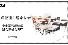 P224 中小学五项管理工作实施方案 PPT模板
作业管理、睡眠管理视频封面