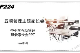 P224 中小学五项管理工作实施方案 PPT模板
作业管理、睡眠管理视频封面