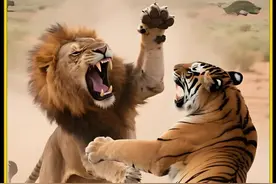 老虎跟狮子谁更厉害？ #老虎 #狮子 #狮虎斗