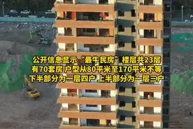 挖掘机在70米高空工作是一种什么体验？航拍西安“最牛民房”开拆，位于北山门口村的23层“传奇小高层”落幕。#见证西安 视频封面