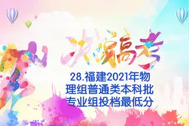 28.福建2021年物理组普通类本科批专业组投档最低分#高考视频封面
