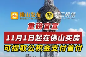 重磅官宣，佛山出台楼市新政！11月1日起在佛山买房可提取公积金支付首付！（编辑：嬛嬛）#公积金 #住房 #首付视频封面