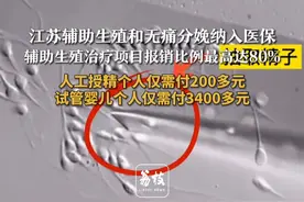 #江苏辅助生殖和无痛分娩纳入医保 辅助生殖治疗项目报销比例最高达80% 人工授精个人仅需付200多元 试管婴儿个人仅需付3400多元#医疗 #医保 #辅助生殖 #无痛分娩视频封面
