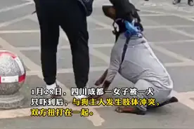 女子被未戴嘴笼狗吓到与主人扭打，狗主人：老子的狗金贵的很视频封面