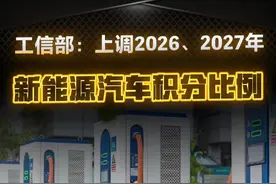 工信部：上调2026、2027年新能源汽车积分比例 #快讯视频封面