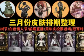 2025年3月份第五人格新皮肤以及返场皮肤排期整理#第五人格视频封面