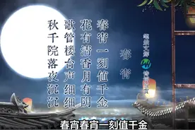 春宵一刻值千金， 花有清香月有阴。 #诗词名句赏析 #诗词鉴赏视频封面