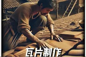 传统屋顶瓦片的制作，现在已经很少看到了 #瓦片 #青瓦