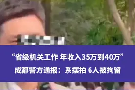 “省级机关工作，年收入35万到40万”，成都警方通报：系摆拍 6人被拘留#相亲 #辟谣 #权威解读视频封面