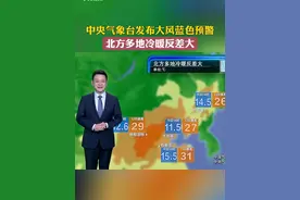 中央气象台发布大风蓝色预警 北方多地冷暖反差大 #天气预报视频封面