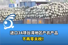 据央视新闻报道，进口34项台湾地区产农产品，不再零关税！视频封面