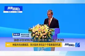 出生在台湾宜兰县的知名经济学家、北京大学教授林毅夫在发言中，深入分析了中国经济的发展态势，并向台湾乡亲，尤其是年轻一代分享了他的心里话。视频封面