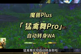 wa自动转身无脑按,亚服魔兽Plus猎人猛禽舞教程,无敌了 #魔兽世界视频封面