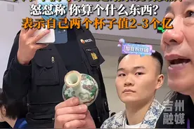 大爷因不满专家鉴定结果现场发飙，怒怼称 你算个什么东西？并表示自己两个杯子值2-3个亿。#鉴宝 #大爷永远是大爷视频封面