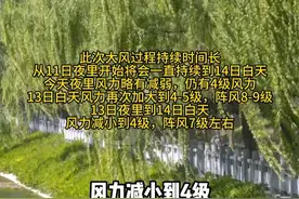 4月12日，河南郑州。极端大风天气将会持续多久？何时减弱？郑州气象最新回复。将会持续到14日，风力会减小到4级。#媒体精选计划视频封面