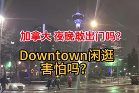 加拿大夜晚敢出门吗？还在Downtown闲逛，害怕吗？ #加拿大视频封面