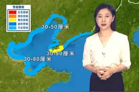 #海况天天报 明天，渤海、黄海将出现大浪过程。国家海洋预报台发布风暴潮黄色警报和海浪蓝色警报。预计明天凌晨到上午，渤海湾和莱州湾以及辽东湾将分别出现30到80厘米和30到50厘米的风暴增水。辽东半岛南部沿海将出现30到60厘米的风暴增水，辽宁省大连市的风暴潮预警级别为黄色。渤海、黄海北部将出现3到4.5米的大浪到巨浪区，辽东半岛南部、山东北部近岸海域将出现2到3.3米的中到大浪，滨海活动请注意安全。视频封面