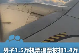 男子1.5万机票款退票被扣1.4万，当事人：提前4个多月退票被扣94% 难以接受，平台回应：按规则需扣除手续费 问题在处理中视频封面
