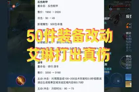 新赛季五十多件装备改动，艾琳吃到红利伤害成真伤！ #出装