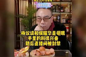 杨议谈和侯耀华就是砸哏，手里的料自己很兴奋，随后直播间被封禁视频封面