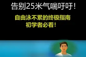 告别25米气喘吁吁！自由泳不累的终极指南，初学者必看！ 解决许多自由泳初学者“游一下就累”的核心痛点，提供一套系统性的方法，帮助游泳者轻松实现长距离游泳。文章内容主要分为环环相扣的三个部分：黄金法则、致命坏习惯及高效练习法。
核心在于掌握“三大黄金法则”。
第一，也是最关键的法则是**“呼吸节奏”**。长距离游泳的灵魂在于规律的“吐、吸、憋”三拍循环。初学者应以“吐气2秒、吸气2秒、憋气6秒”为目标，逐步过渡到“短促吐吸、长时间憋气”的模式。重点在于，吐气不必吐光，保留约三成气体在肺部，以维持身体浮力，减少阻力。吐气时机是手划至身体下方时，吸气则在手臂出水时。
第二法则是利用**“身体转动”**。自由泳并非依靠蛮力，而是要像“烤肉串”一样，让身体围绕中心轴转动（Rolling）。这种转动能有效带动划臂，使其更流畅、更有力，并增加划水距离。
第三法则是学会**“放松省力”**。自由泳80%的推进力来自手臂，踢水主要起平衡作用。因此，应避免猛烈踢水消耗体力，转而相信并利用水的浮力，让身体在放松状态下高效滑行。
其次，必须纠正两个“致命坏习惯”。
其一是**“忘记吐气”**。许多人只记得吸气，导致二氧化碳在体内堆积，迅速感到疲劳。解决方法是，像“擤鼻涕”一样，有意识地、用力地从鼻子“哼”出废气，为吸入新鲜空气腾出空间。
其二是**“手臂急着划水”**。手臂入水后应有短暂的“等待”和向前伸展的过程，充分利用身体转动带来的滑行距离，而不是立刻向后划水空转，浪费体力。
最后，教学推荐了两种“高效练习法”来巩固所学。
一是基础的**“韵律呼吸”，在水中练习发出声音的“哼”吐“哈”吸，确保动作标准。二是创新的“水中走路划手”**，将复杂的游泳动作拆解，让练习者在站立行走的状态下，专注于上半身的划手、转体和呼吸节奏的配合，是快速掌握协调性的绝佳方法。
通过理解并实践这些法则与练习，游泳者将能从根本上改变费力的游泳方式，真正实现轻松、持久的自由泳体验，游完几十趟也不再是难事。
#自由泳 #游泳教学 #游泳技巧 #自由泳换气 #游泳不累 #长距离游泳 #游泳初学者 #省力技巧 #呼吸节奏