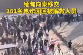 #缅甸向泰移交261名电诈园区被解救人员 2月12日，缅甸向泰国移交261名电诈园区被解救人员。这些人员已由泰国军方护送至泰国境内，他们的身份还在确认中。#缅甸将向泰移交7000名电诈园区人员