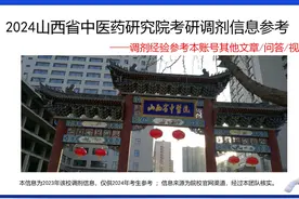 山西省中医药研究院考研调剂信息，供2024考研调剂参考视频封面
