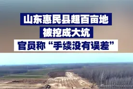 山东惠民县超百亩地被挖成大坑 官员称“手续没有误差” 视频封面