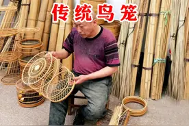 用竹子打造传统鸟笼，成品太惊艳了#高手在民间 #传统手艺视频封面