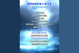 #德州昨夜出现11级大风，最大降水量46.4毫米。#天气情况视频封面