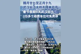 腊月廿七至正月十九，武汉长江大桥不限单双号，春节假期8天武汉街头2万多个收费车位可免费停视频封面