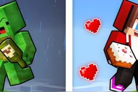 我的世界：杰杰麦琪带儿子空岛战争！ #我的世界#我的世界动画