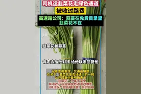 拉韭菜花过收费站被收通行费引发质疑！高速路公司：蒜薹在免费目录里，韭菜花不在