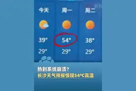 某网页显示湖南长沙7月7日最高气温54℃，气象台工作人员：系第三方平台数据，请以官方出处为准！#大象主播说 @司凯