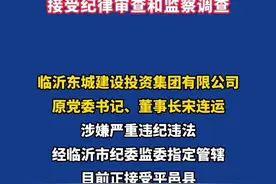 临沂东城建设投资集团有限公司原党委书记、董事长宋连运接受纪律审查和监察调查#临沂首发 #沂蒙清风视频封面