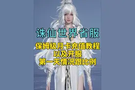 《诛仙世界省服》保姆级月卡充值教程以及开服第一天情况跟比例