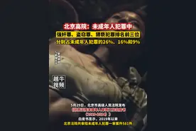 5月29日（报道），北京高院：未成年人犯罪中强奸罪、盗窃罪、猥亵犯罪排名前三位，分别占未成年人犯罪的26%、16%和9%#未成年人 #法院 #关注视频封面