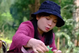 古有鲁智深倒拔垂杨柳，今有唐三妹徒手摘霍麻。霍麻ju人是真的，但好吃也是真的。#我的乡村生活 #农村美食 #吃霍麻 视频封面