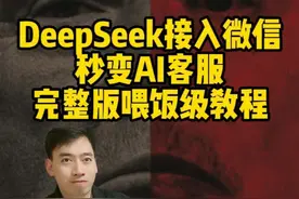 DeepSeek接入微信！秒变AI定制客服，自由更改AI人设 完整版教程视频封面