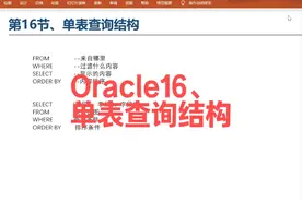 Oracle_16、单表查询结构 Oracle_16、单表查询结构#Oracle视频封面