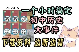历史复习 大事年表 七年级下册 边听边背 效率翻倍！ 主站B视频封面