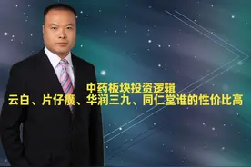 中药板块投资逻辑，云白、片仔癀、华润三九、同仁堂谁的性价比高