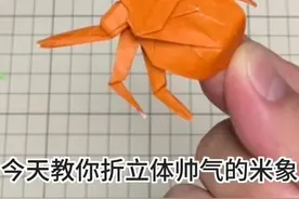 甲壳虫米象折纸教程 #手工diy #幼儿园亲子手工 #折纸 #手工视频封面