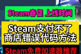 【Steam春季特卖】支付跳转页面显示不出/商店错误代码方法