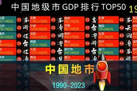 中国地市GDP排行TOP50，网友：见证祖国再一次强大！ #数据可视化