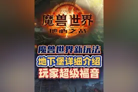 魔兽世界全新玩法，地下堡全面介绍，玩家福音！ #魔兽世界视频封面