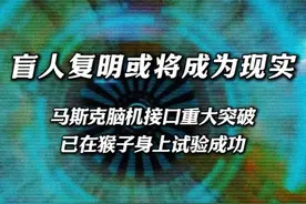 盲人复明或将成为现实，马斯克Neuralink脑机接口重大突破，已在猴子身上试验成功#科技  #马斯克  #脑机接口视频封面
