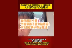 狗仔曝汪小菲不能带孩子回大陆原因：大S没给孩子办台胞证 #汪小菲 #大S #张兰视频封面